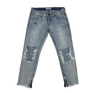 One X Teaspoon Freebird Distressed Jeans in Blue Heart